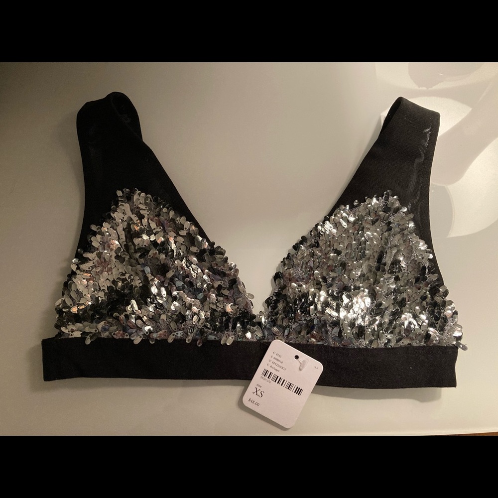 Free people sequin bralette xs - Picture 1 of 4